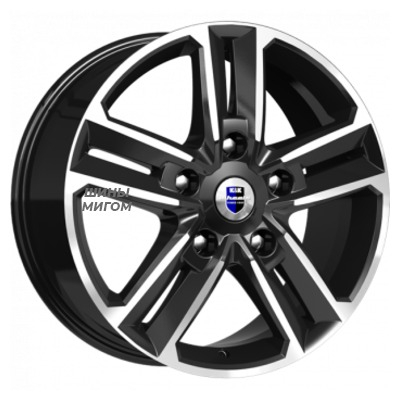 Диски K&K 8x18/5x114.3 ET50 D66.1 Backfire (КС763) Алмаз черный