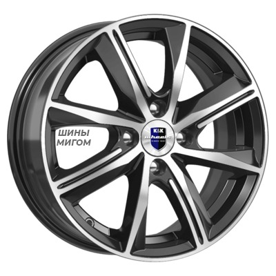 Диски K&K 6x15/4x100 ET50 D60.1 Арнар-оригинал (КС890) Алмаз черный SK